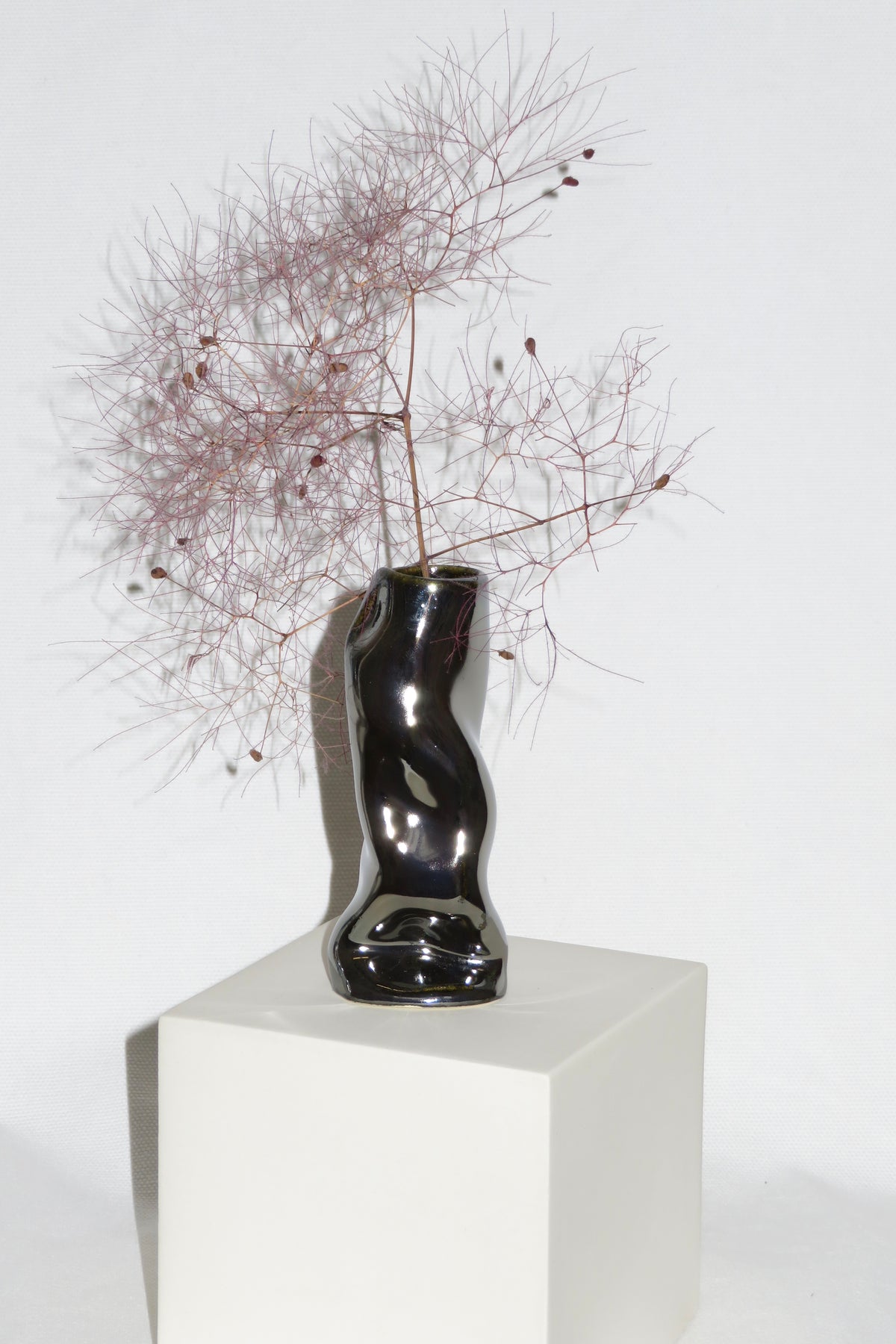 Mini Bud Vase Black Mirror
