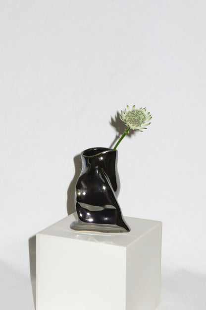 Mini Bud Vase Black Mirror