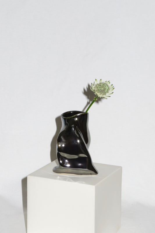Mini Bud Vase Black Mirror