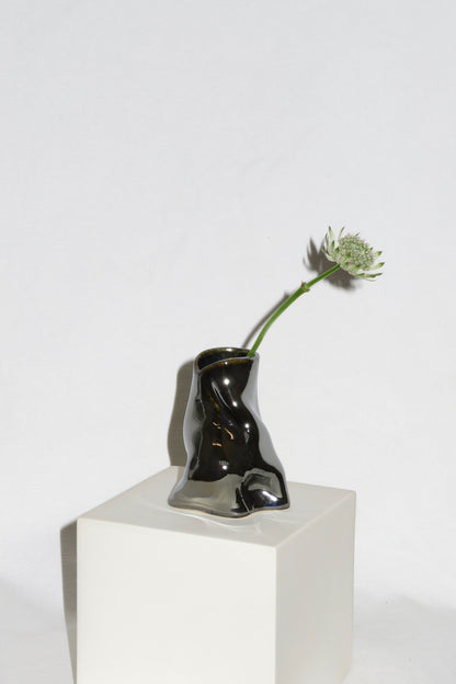 Mini Bud Vase Black Mirror