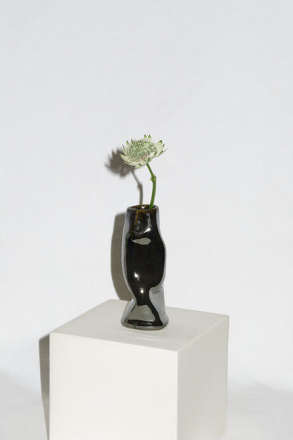 Mini Bud Vase Black Mirror