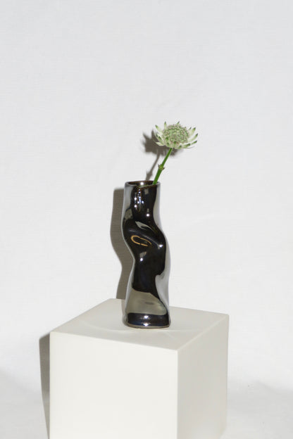 Mini Bud Vase Black Mirror