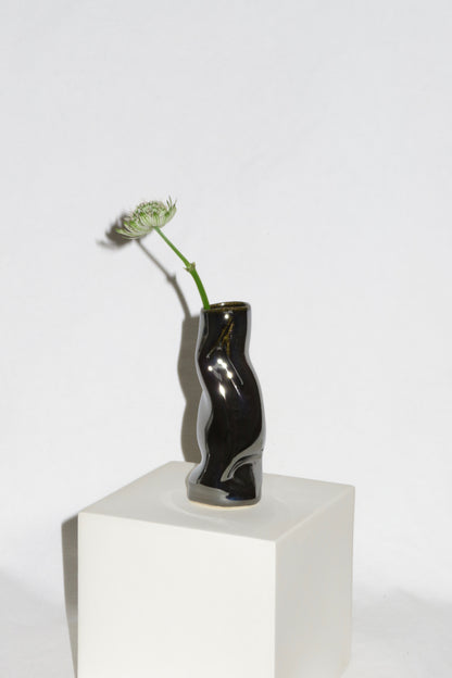 Mini Bud Vase Black Mirror