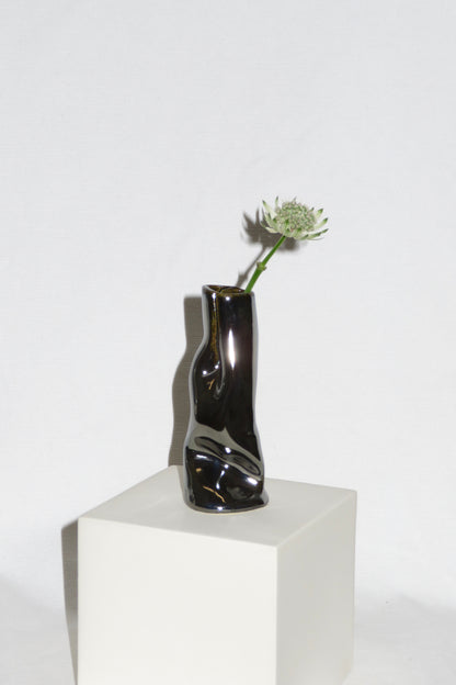 Mini Bud Vase Black Mirror