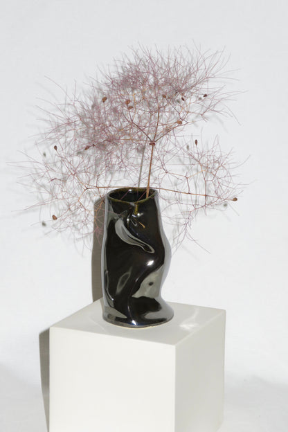 Mini Bud Vase Black Mirror