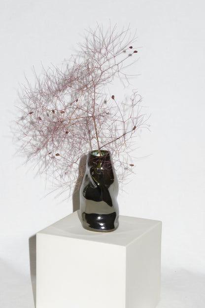 Mini Bud Vase Black Mirror